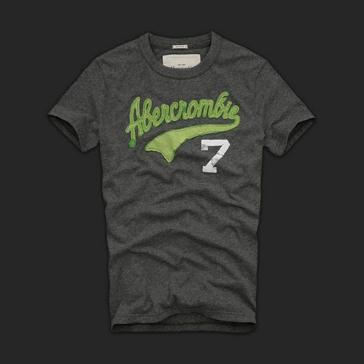 Abercrombie Fitch Hombres De Cuello Redondo Corto Remera AF5137